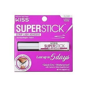 Superstick 5-Day Extended Wear Strip Lash Adhesive, Quick Drying Lash Glue,